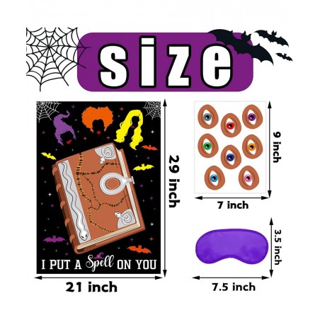 Halloween Games for Kids Party Hocus Pocus Pin The Eye on The Spell Book Halloween Party Games for Kids Adults Halloween Hocu...