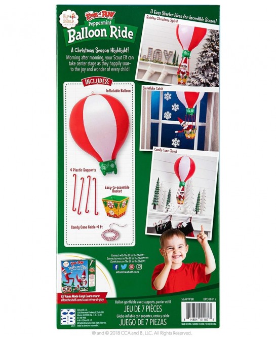 Peppermint Balloon Ride Red - Elf NOT Included $30.65 Play Figure Playsets