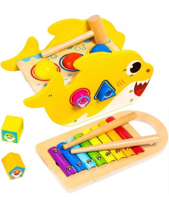 Baby Shark Pound & Tap Bench - Includes Shape Sorting Blocks and a Xylophone - Gifts for Toddlers 18 Months Old and up $47.38...