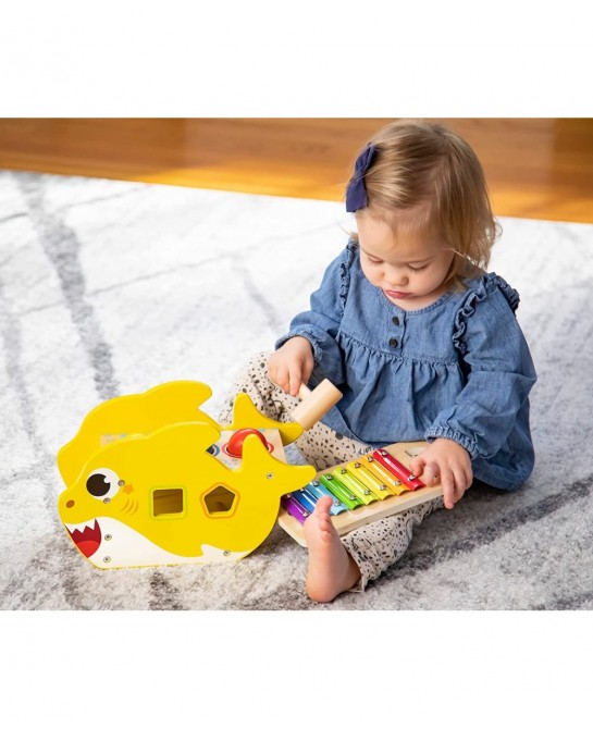 Baby Shark Pound & Tap Bench - Includes Shape Sorting Blocks and a Xylophone - Gifts for Toddlers 18 Months Old and up $47.38...