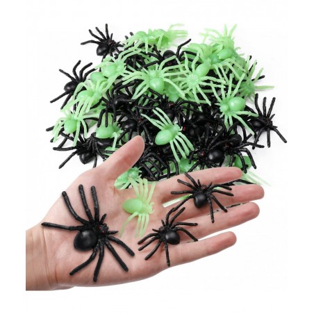 Laivomda 60 Pcs Plastic Spiders for Halloween Decorations & Party Decors Realistic Spiders Bulk Fake Spiders Halloween Prank ...