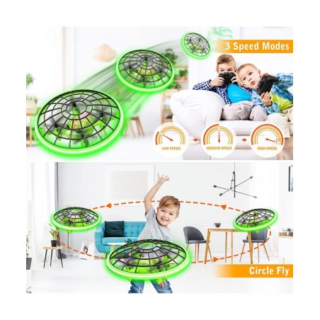 Drone Toys for Kids Cool Gifts for Boys and Girls Mini Drone with Green LED Light RC Drone with 3D Flips Headless Mode Altitu...
