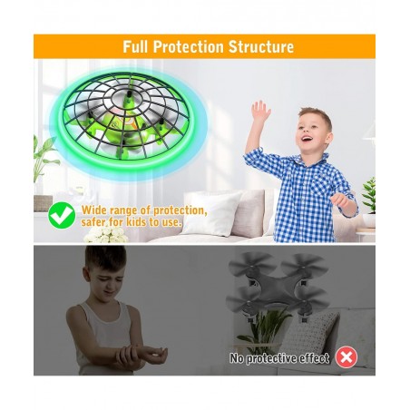 Drone Toys for Kids Cool Gifts for Boys and Girls Mini Drone with Green LED Light RC Drone with 3D Flips Headless Mode Altitu...
