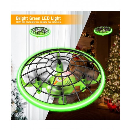 Drone Toys for Kids Cool Gifts for Boys and Girls Mini Drone with Green LED Light RC Drone with 3D Flips Headless Mode Altitu...