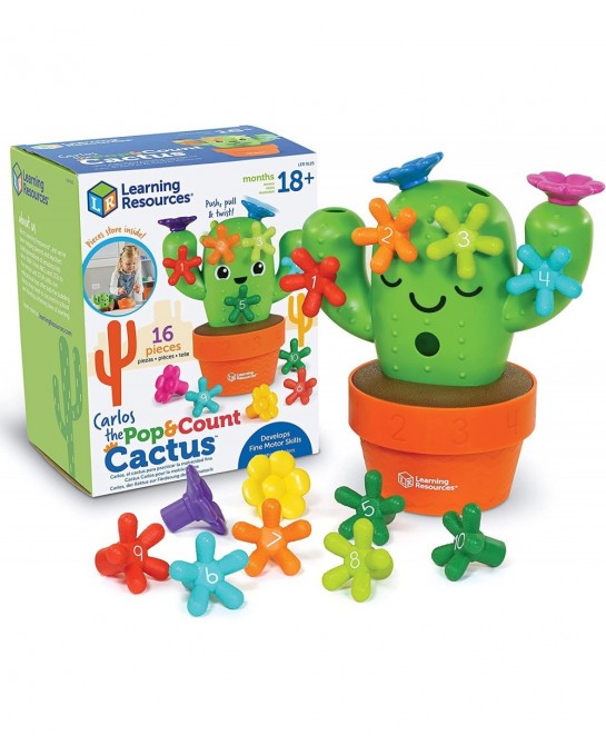 Carlos The Pop & Count Cactus - 16 Pieces Age 18+ Months Toddler Learning Toys Preschool Toys Educational Toys for Kids Gifts...