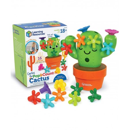 Carlos The Pop & Count Cactus - 16 Pieces Age 18+ Months Toddler Learning Toys Preschool Toys Educational Toys for Kids Gifts...