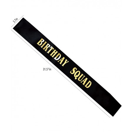 Birthday King and Birthday Squad Sashes Kit 10 PCS White and Black Fun Birthday Sashes for Men Funny Birthday Gifts Favors Pa...