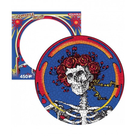 Grateful Dead Skull & Roses Record Disc Puzzle (450 Piece Jigsaw Puzzle) - Glare Free - Precision Fit - Officially Licensed M...