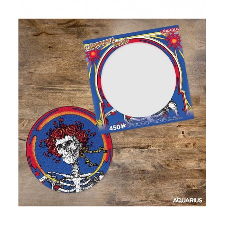 Grateful Dead Skull & Roses Record Disc Puzzle (450 Piece Jigsaw Puzzle) - Glare Free - Precision Fit - Officially Licensed M...