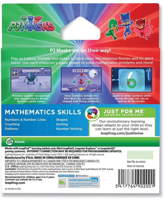 LeapPad Cartridge PJ Masks $115.63 Electronic Learning & Education Toys