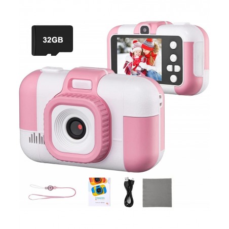 Kids Selfie Camera Christmas Birthday Gifts for Girls Age 3-10 Digital Video Cameras for Toddler Portable Toy for 3 4 5 6 7 8...