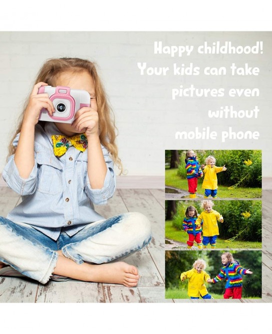 Kids Selfie Camera Christmas Birthday Gifts for Girls Age 3-10 Digital Video Cameras for Toddler Portable Toy for 3 4 5 6 7 8...