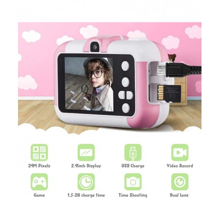 Kids Selfie Camera Christmas Birthday Gifts for Girls Age 3-10 Digital Video Cameras for Toddler Portable Toy for 3 4 5 6 7 8...