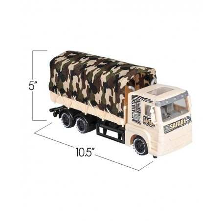 Push and Go Transportation Safari Truck - Unique Animal Figurines Storage - Durable Plastic Truck with Fabric Cover - Best Bi...