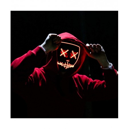 Halloween Mask LED Light up Mask Red Bundle with Purple for Festival Cosplay Halloween Costume Masquerade Parties $44.95 Kids...