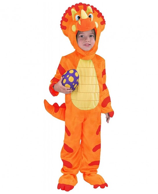 Orange Child Dinosaur Triceratops Costume for Kids Toddler Halloween Trick or Treating -S $50.18 Kids' Costumes