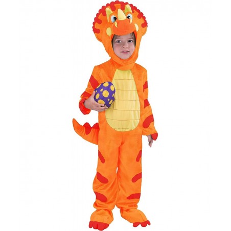 Orange Child Dinosaur Triceratops Costume for Kids Toddler Halloween Trick or Treating -S $50.18 Kids' Costumes