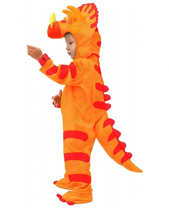 Orange Child Dinosaur Triceratops Costume for Kids Toddler Halloween Trick or Treating -S $50.18 Kids' Costumes