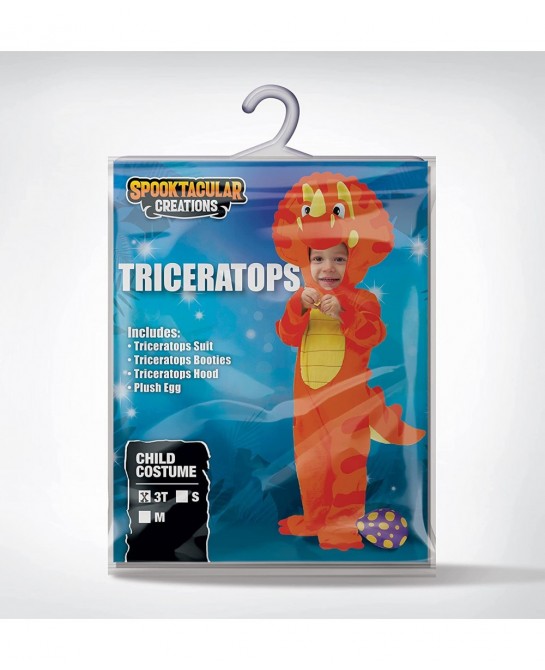 Orange Child Dinosaur Triceratops Costume for Kids Toddler Halloween Trick or Treating -S $50.18 Kids' Costumes