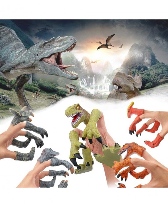 Dinosaur Figure Finger Toys Animal Bath Finger Puppets $32.86 Finger Puppets