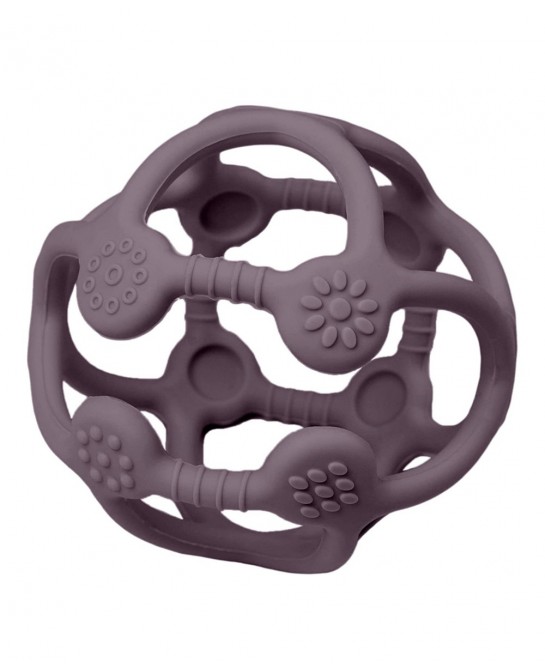 Sleeping Baby Teether - Multi Textured Non-Toxic Silicone - BPA-Free - Dark Purple Ball $16.35 Baby Teether Toys