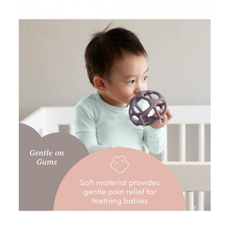 Sleeping Baby Teether - Multi Textured Non-Toxic Silicone - BPA-Free - Dark Purple Ball $16.35 Baby Teether Toys