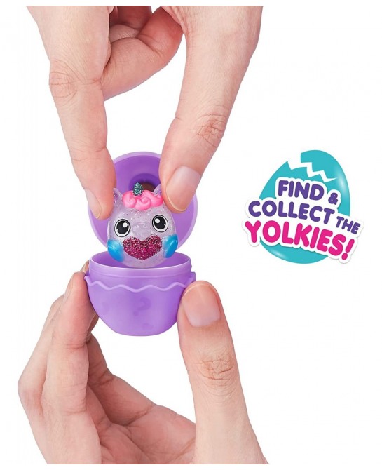 Eggzania Surprise Mania Series 1 (Unicorn) by ZURU Collectible Plush Stuffed Animal Surprise Eggs 5 Mini Eggs Stickers DIY Je...