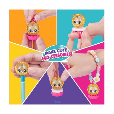 Eggzania Surprise Mania Series 1 (Unicorn) by ZURU Collectible Plush Stuffed Animal Surprise Eggs 5 Mini Eggs Stickers DIY Je...