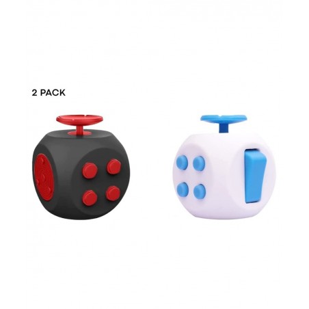 2-Pack Fidget Cubes Reduces Stress Pressure Anxiety Relief Clicker Toy for Adults & Kids (Black and Blue) $20.32 Fidget Toys