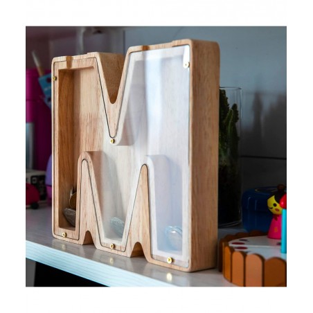 Personalized Letter Wood Piggy Bank Alphabet Piggy Bank for Kids Alphabet Letter Storage Tank Personalized Letters Coin Bank ...
