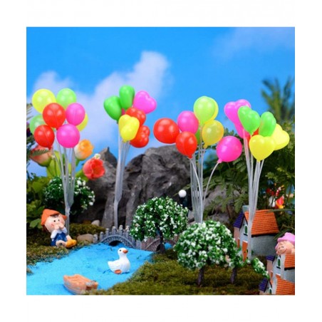 Balloons Bouquet Miniature Landscape Ornaments Garden Bonsai Dollhouse Decorations Cake Decor $15.77 Dollhouse Accessories