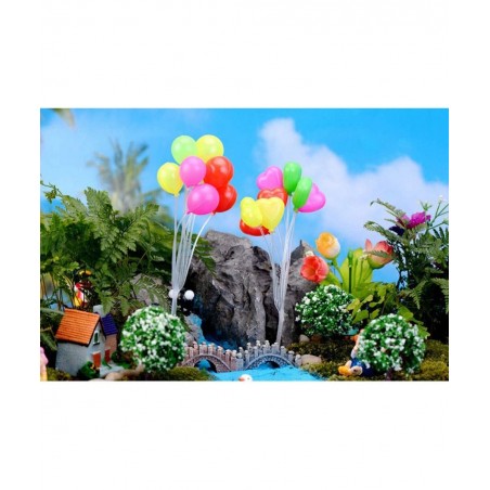 Balloons Bouquet Miniature Landscape Ornaments Garden Bonsai Dollhouse Decorations Cake Decor $15.77 Dollhouse Accessories