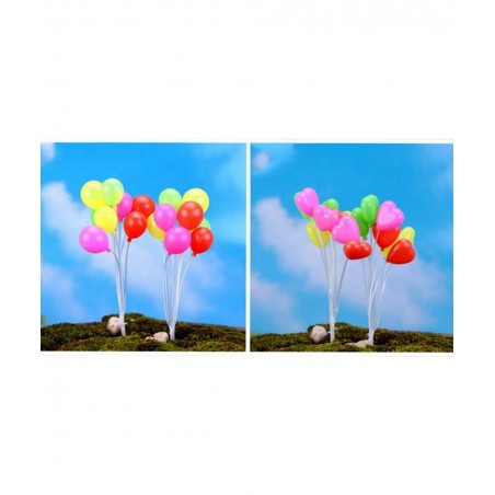 Balloons Bouquet Miniature Landscape Ornaments Garden Bonsai Dollhouse Decorations Cake Decor $15.77 Dollhouse Accessories