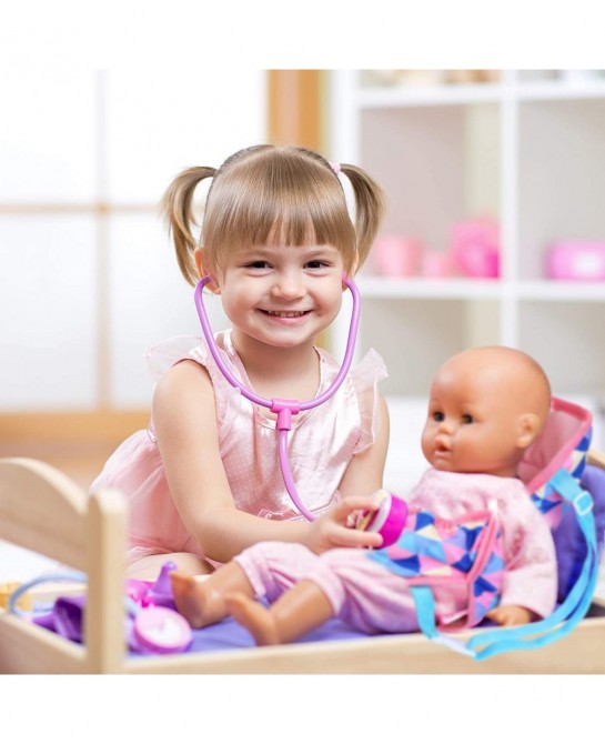 2 Pieces Baby Doll Carrier Backpacks Doll Portable Bags Doll Carrier Front Storage Bags with Straps Doll Accessories Fit for ...