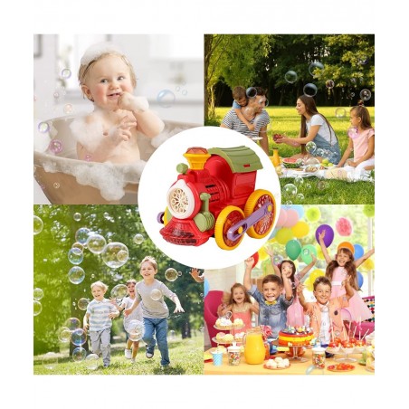 Bubble Lawn Mower Bubble Train Toys Bubble Machine Fun Bubbles Blowing with Colorful Lights Music Outdoor Car Push Toys Chris...