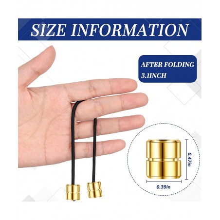 2 Pcs Begleri Fidget Beads Copper Worry Fidget Beads Worry Beads Begleri Beads begleri Fidget Toy Cylinder and Bell Shaped Be...