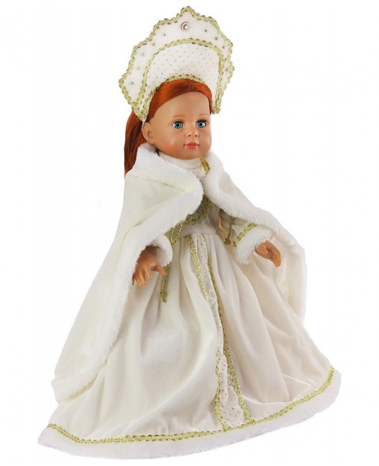 White Traditional Russian Gown Made for 18 inch Dolls $29.85 Doll Accessories