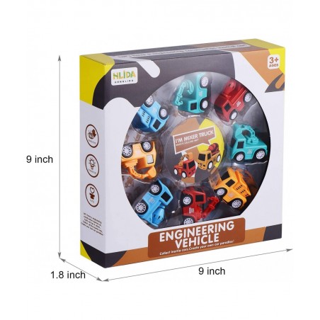 8 Pack Mini Cars Toys for Toddlers 2 3 Years Old Boys with Play Mat Friction Powered Construction Truck Toys for 2 Year Old B...