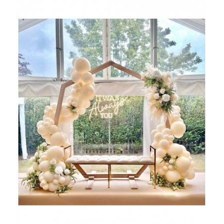 Ivory White Balloons 84 pcs Cream White Balloons Garland Arch Kit 5 inch +12 inch +18 inch Nude Balloons Happy Birthday Ballo...