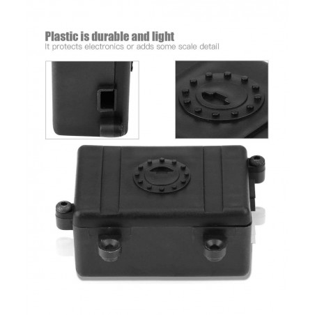 RC Car Radio Box Lightweight RC Receiver Box Plastic for SCX10 II 90046 Easy to Use Traxxas Durable $15.45 Toy Vehicle Playsets