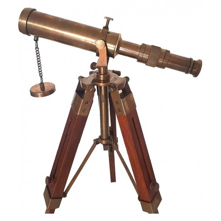 Antique Telescope with Tripod Vintage Brass décor Table Top Wooden Nautical Maritime Home Office $83.86 Children's Optics