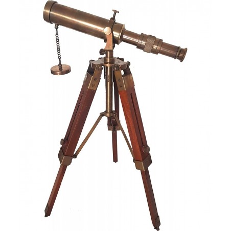 Antique Telescope with Tripod Vintage Brass décor Table Top Wooden Nautical Maritime Home Office $83.86 Children's Optics