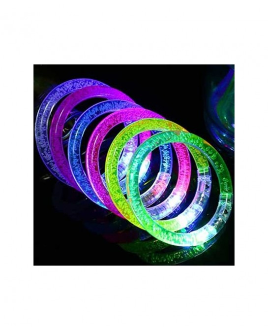25 Glow LED Bracelet Wristbands Light Up Glow in The Dark Party Favors Supplies Concerts Birthday 4th of July New Years Eve W...