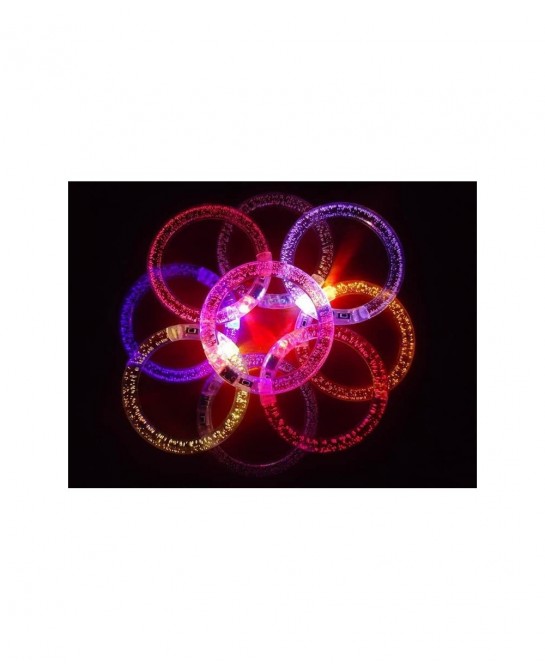 25 Glow LED Bracelet Wristbands Light Up Glow in The Dark Party Favors Supplies Concerts Birthday 4th of July New Years Eve W...