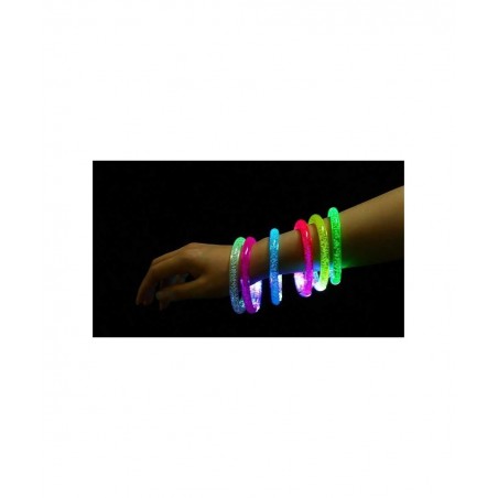 25 Glow LED Bracelet Wristbands Light Up Glow in The Dark Party Favors Supplies Concerts Birthday 4th of July New Years Eve W...