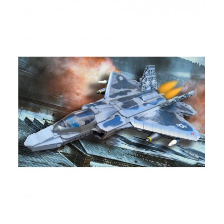Military Building Blocks Sets 626 Pieces F22 Raptor Fighter Jet Plane Stem Building Toys for Boys Age 8-12 10015 F22 Raptors ...