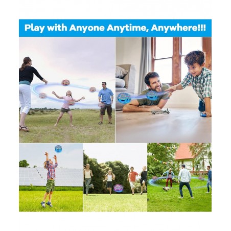 Flying Orb Hover Ball Toy Manual Flying Ball Drone Toy Flying Ball with 360° Rotating LED Lights Indoor Outdoor Boomerang Fly...