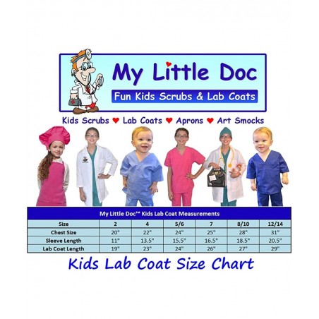 Custom Kids Veterinarian Lab Coat Cat Dog Embroidery Design $24.97 Kids' Costumes