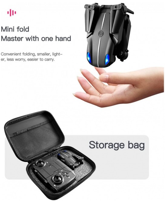 Mini Drone with 4K Dual Camera for Adults - KY907 RC Foldable Quadcopter Altitude Hold 3D Flips and Headless Mode One Key Sta...