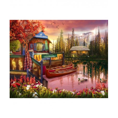 Springbok's 1000 Piece Jigsaw Puzzle Lake Serenity - Made in USA $35.21 Jigsaw Puzzles